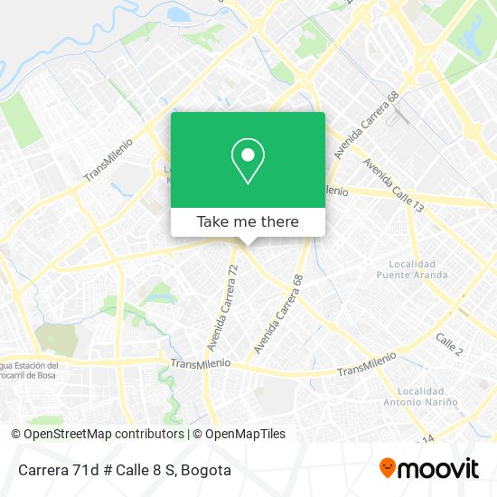 Carrera 71d # Calle 8 S map