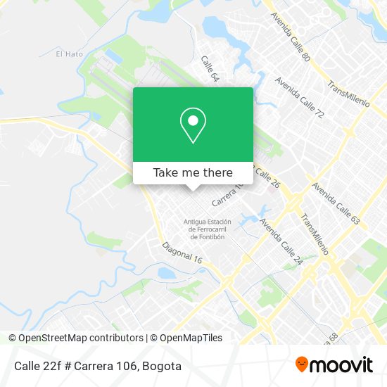 Calle 22f # Carrera 106 map