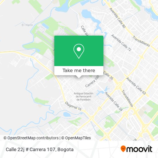 Calle 22j # Carrera 107 map