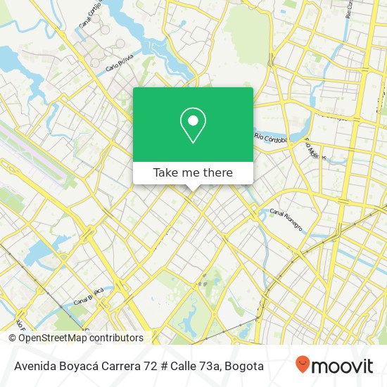 Avenida Boyacá Carrera 72 # Calle 73a map