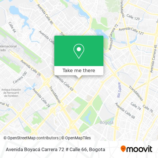 Avenida Boyacá Carrera 72 # Calle 66 map