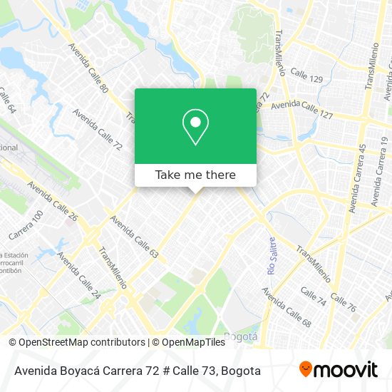 Avenida Boyacá Carrera 72 # Calle 73 map
