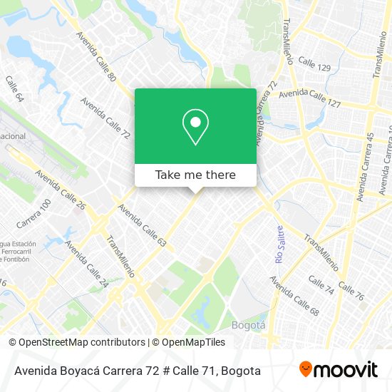 Avenida Boyacá Carrera 72 # Calle 71 map