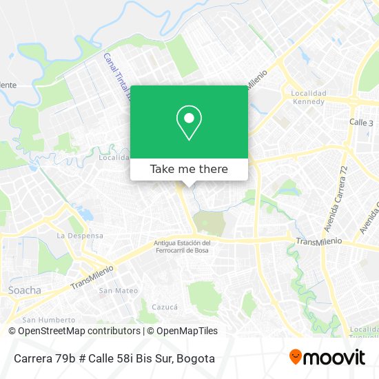 Carrera 79b # Calle 58i Bis Sur map