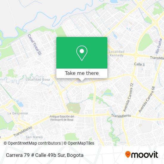 Mapa de Carrera 79 # Calle 49b Sur