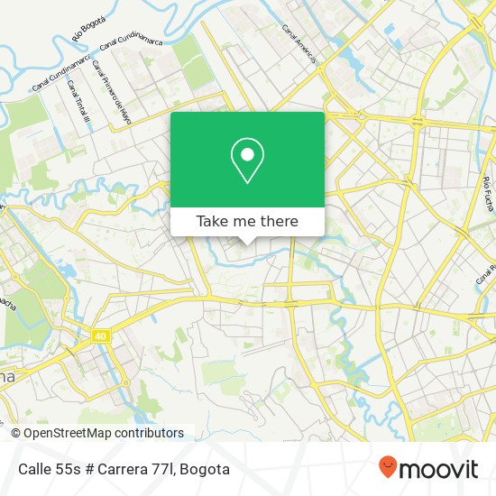 Calle 55s # Carrera 77l map