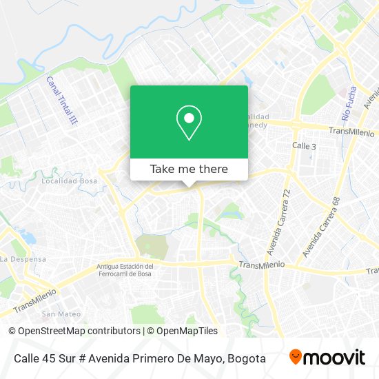 Calle 45 Sur # Avenida Primero De Mayo map