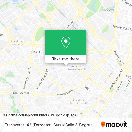 Transversal 42 (Ferrocarril Sur) # Calle 3 map