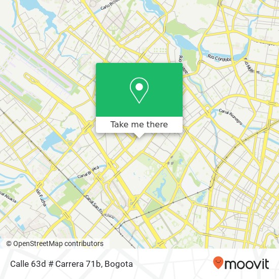 Mapa de Calle 63d # Carrera 71b