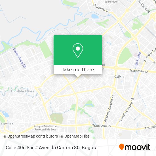 Calle 40c Sur # Avenida Carrera 80 map