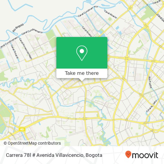 Carrera 78l # Avenida Villavicencio map