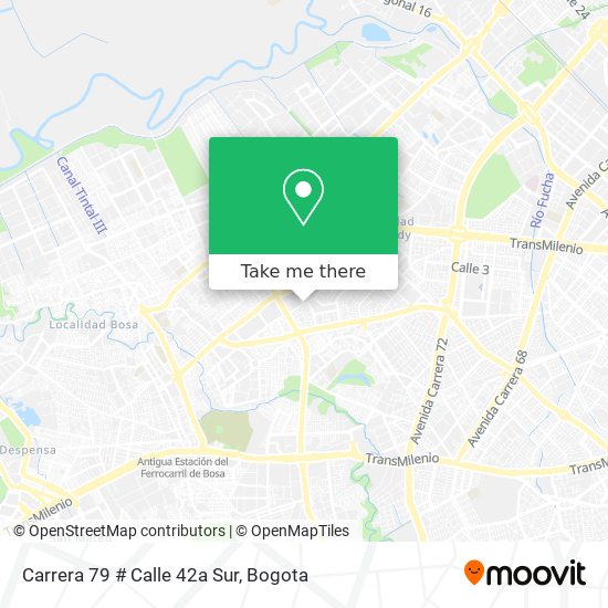 Mapa de Carrera 79 # Calle 42a Sur