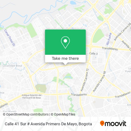 Calle 41 Sur # Avenida Primero De Mayo map