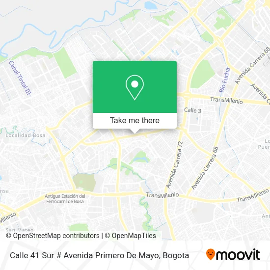 Mapa de Calle 41 Sur # Avenida Primero De Mayo