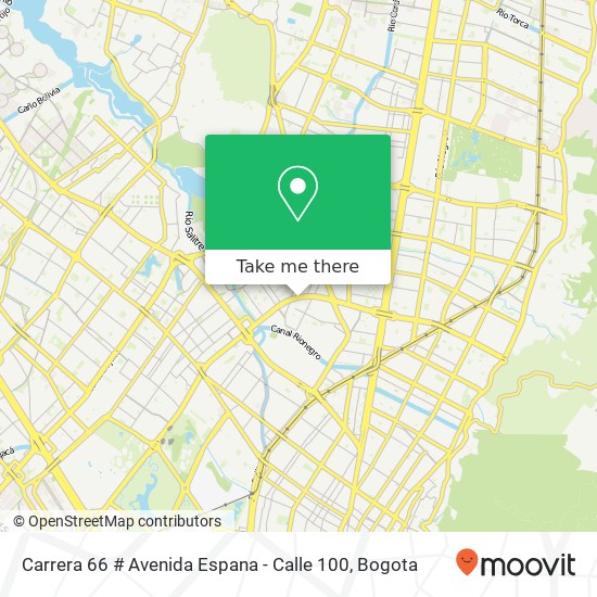 Carrera 66 # Avenida Espana - Calle 100 map