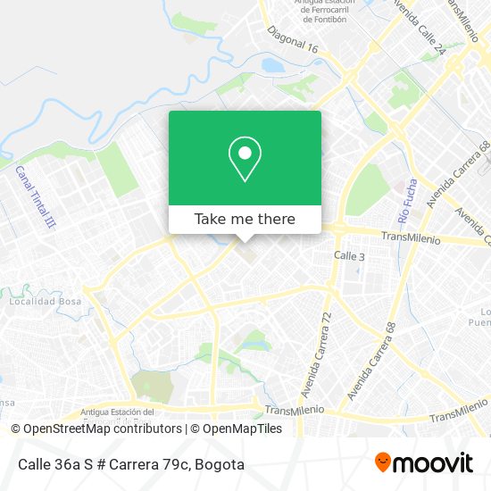 Calle 36a S # Carrera 79c map