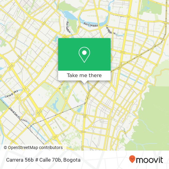 Mapa de Carrera 56b # Calle 70b