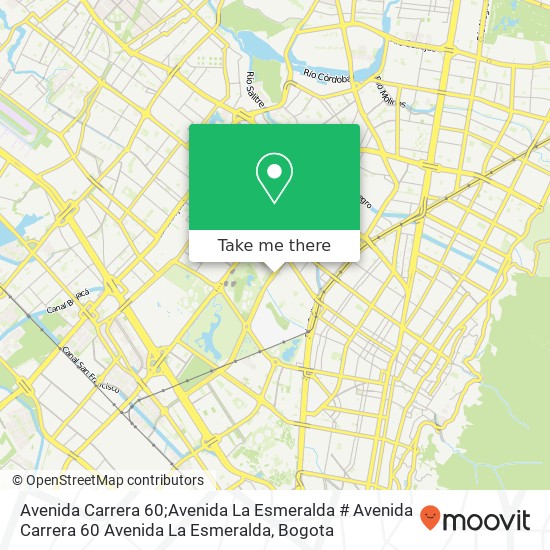 Mapa de Avenida Carrera 60;Avenida La Esmeralda # Avenida Carrera 60 Avenida La Esmeralda