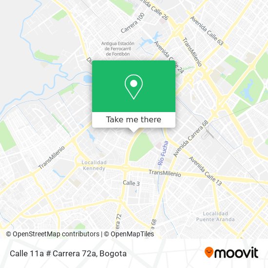 Calle 11a # Carrera 72a map