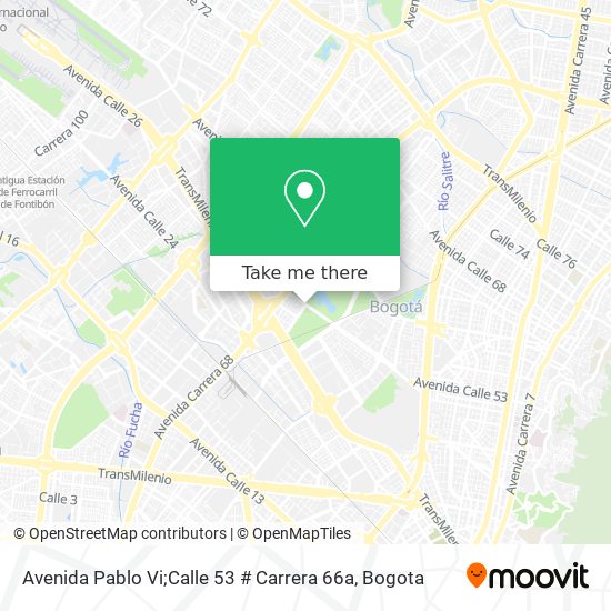 Avenida Pablo Vi;Calle 53 # Carrera 66a map