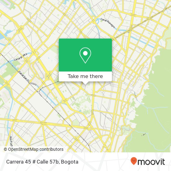 Mapa de Carrera 45 # Calle 57b