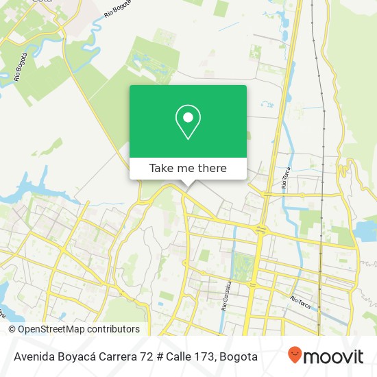 Avenida Boyacá Carrera 72 # Calle 173 map