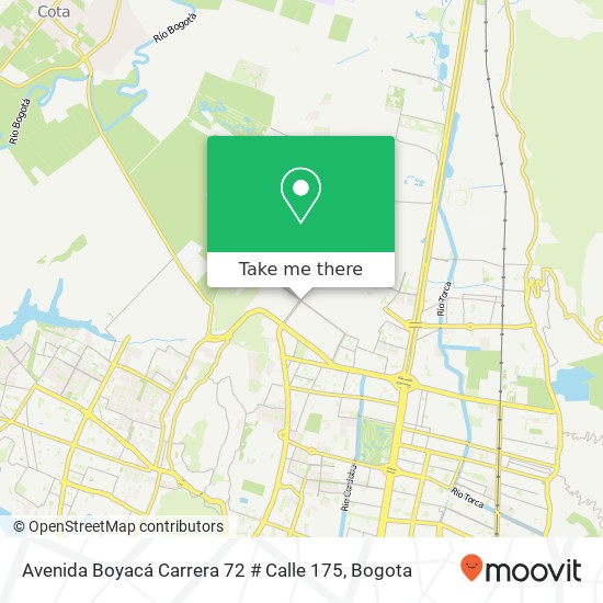 Avenida Boyacá Carrera 72 # Calle 175 map