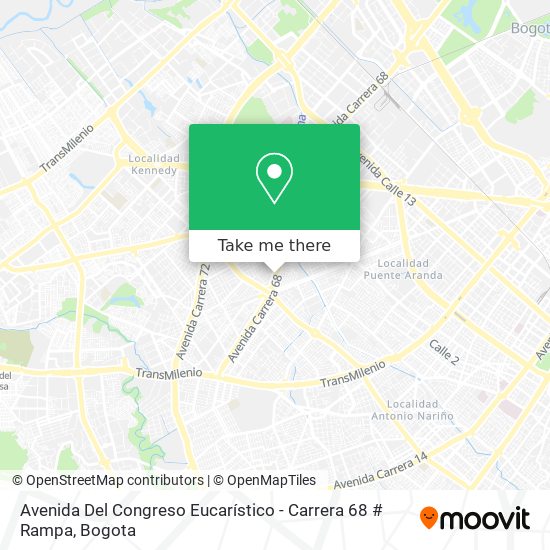 Avenida Del Congreso Eucarístico - Carrera 68 # Rampa map