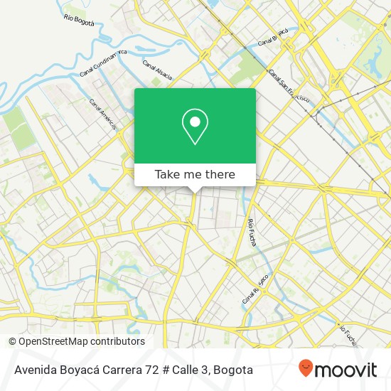 Avenida Boyacá Carrera 72 # Calle 3 map