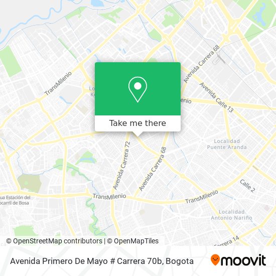Avenida Primero De Mayo # Carrera 70b map