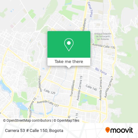 Carrera 53 # Calle 150 map