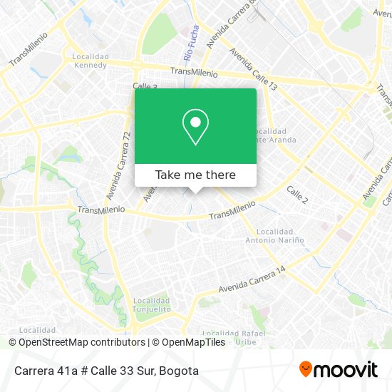 Carrera 41a # Calle 33 Sur map