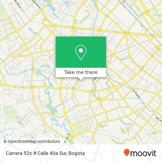 Mapa de Carrera 52c # Calle 40a Sur
