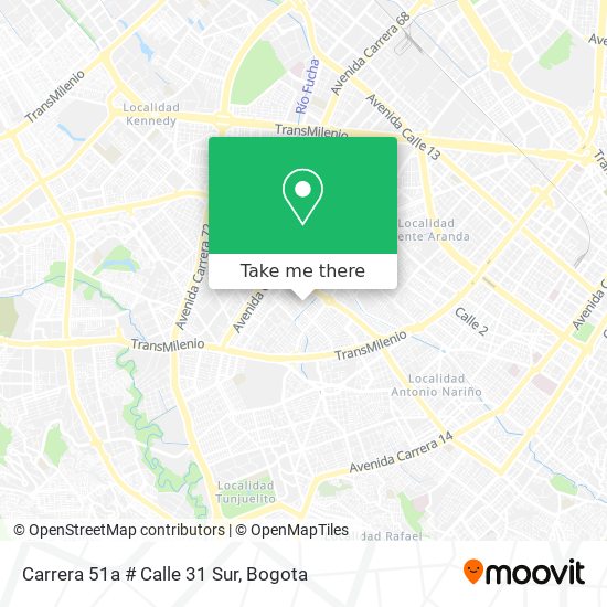 Carrera 51a # Calle 31 Sur map