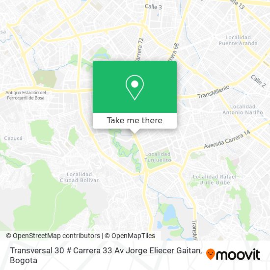 Transversal 30 # Carrera 33 Av Jorge Eliecer Gaitan map