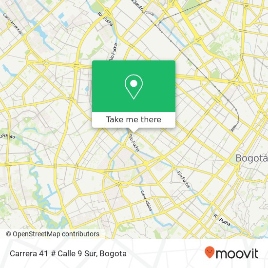 Mapa de Carrera 41 # Calle 9 Sur