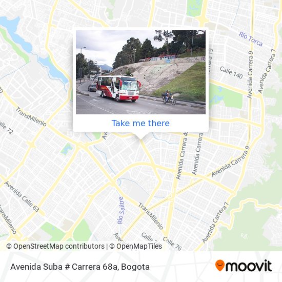 Avenida Suba # Carrera 68a map