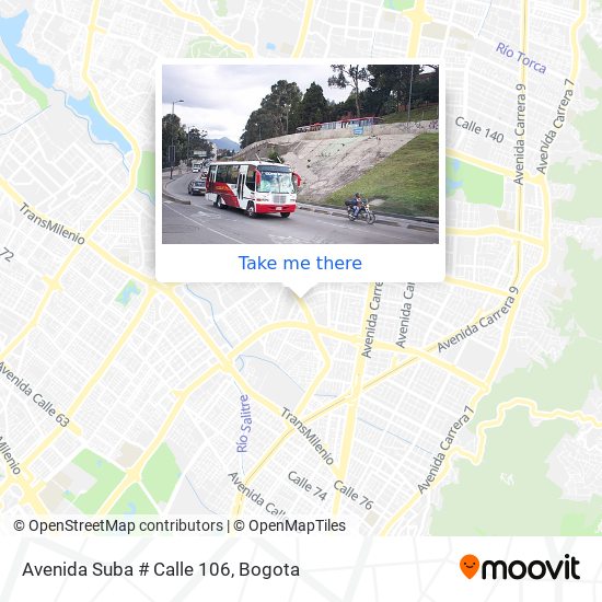 Mapa de Avenida Suba # Calle 106