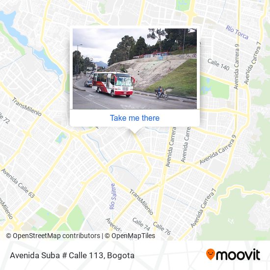 Avenida Suba # Calle 113 map