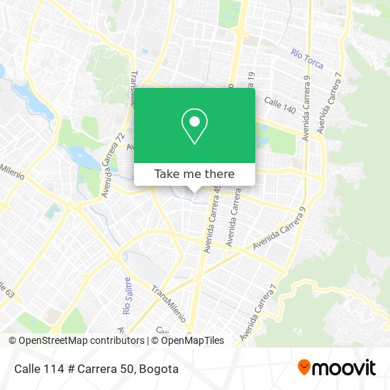 Calle 114 # Carrera 50 map