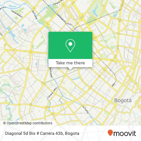 Mapa de Diagonal 5d Bis # Carrera 43b