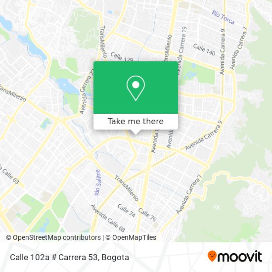 Calle 102a # Carrera 53 map