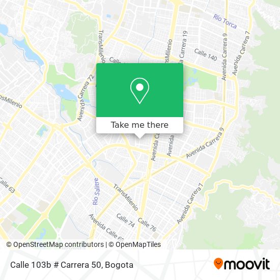 Calle 103b # Carrera 50 map