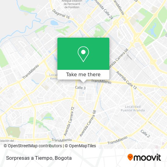 Sorpresas a Tiempo map