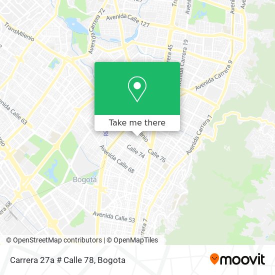 Carrera 27a # Calle 78 map