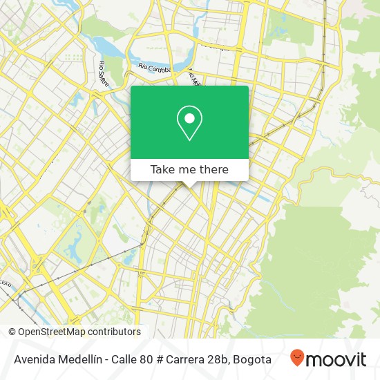 Avenida Medellín - Calle 80 # Carrera 28b map