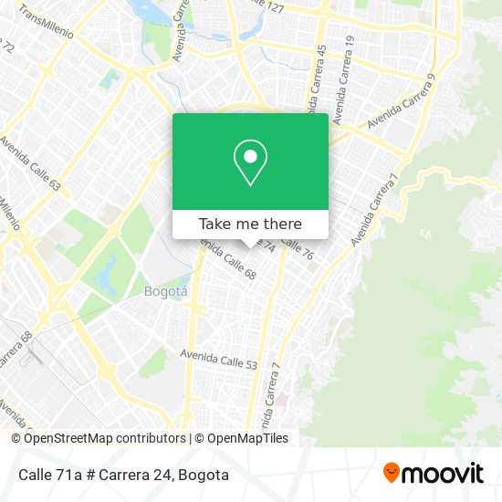 Calle 71a # Carrera 24 map