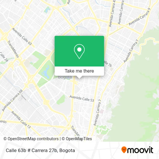 Mapa de Calle 63b # Carrera 27b