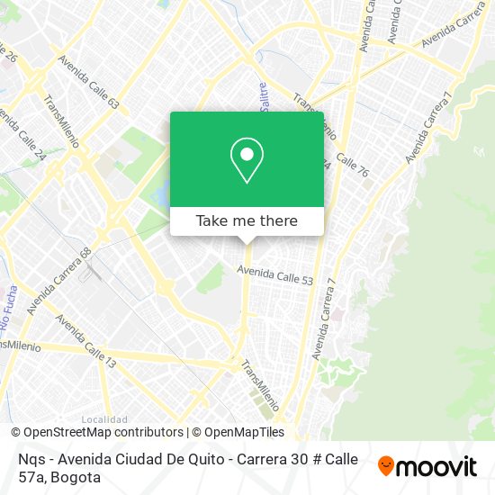 Nqs - Avenida Ciudad De Quito - Carrera 30 # Calle 57a map