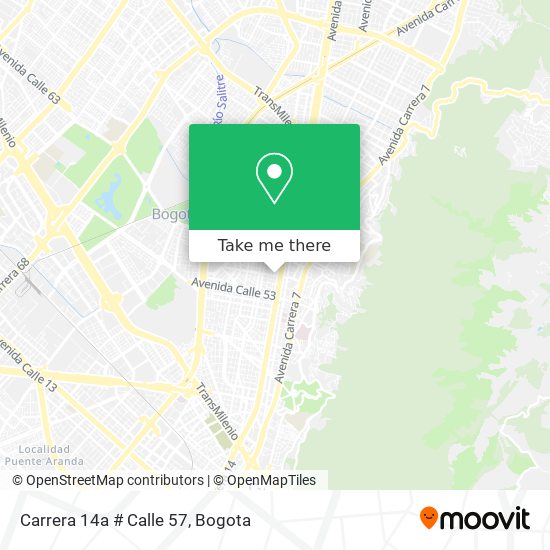 Carrera 14a # Calle 57 map
